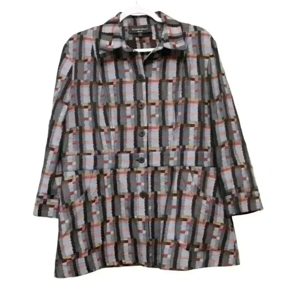 NWT Hilton Hollis Jacket Size Large Multicolor Boho Artsy Business Casual Career - Picture 1 of 16